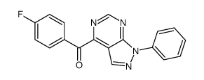 (4-fluorophenyl)-(1-phenylpyrazolo[3,4-d]pyrimidin-4-yl)methanone结构式