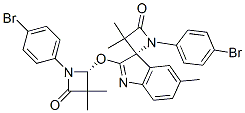 (s)-1-(4-bromophenyl)-2'-((r)-1-(4-bromophenyl)-3,3-dimethyl-4-oxoazetidin-2-yloxy)-3,3,5'-trimethylspiro[azetidine-2,3'-indol]-4-one Structure