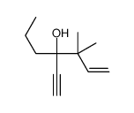 4-ethynyl-3,3-dimethylhept-1-en-4-ol结构式