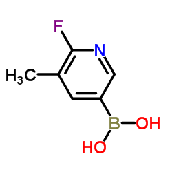 (6-Fluoro-5-methyl-3-pyridinyl)boronic acid structure