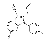 6-chloro-1-(4-methylphenyl)-2-propylindole-3-carbonitrile Structure