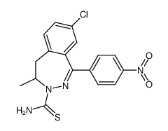 (+/-)-8-chloro-4-methyl-(4-nitrophenyl)-3-thiocarbamoyl-4,5-dihydro-3H-[2.3]benzodiazepine结构式