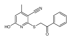 6-hydroxy-4-methyl-2-((2-oxo-2-phenylethyl)thio)pyridine-3-carbonitrile结构式