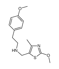 (2-Methoxy-4-methyl-thiazol-5-ylmethyl)-[2-(4-methoxy-phenyl)-ethyl]-amine结构式