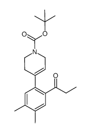 tert-butyl 4-(4,5-dimethyl-2-propionylphenyl)-3,6-dihydropyridine-1(2H)-carboxylate Structure