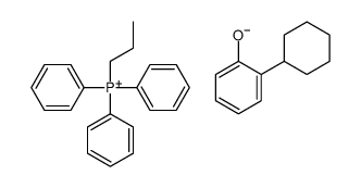 triphenylpropylphosphonium, salt with 2-cyclohexylphenol (1:1) Structure