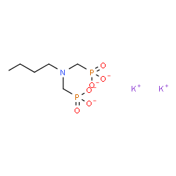 dipotassium dihydrogen [(butylimino)bis(methylene)]bisphosphonate结构式