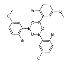 tris(2-bromo-5-methoxy phenyl)boroxine Structure