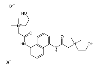 2-hydroxyethyl-[2-[[5-[[2-[2-hydroxyethyl(dimethyl)azaniumyl]acetyl]amino]naphthalen-1-yl]amino]-2-oxoethyl]-dimethylazanium,dibromide Structure