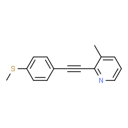 1-(4-(methylthio)phenyl)-2-(3-methyl-2-pyridyl)acetylene Structure