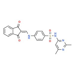 2-(((4-(((2,6-DIMETHYLPYRIMIDIN-4-YL)AMINO)SULFONYL)PHENYL)AMINO)METHYLENE)INDANE-1,3-DIONE Structure