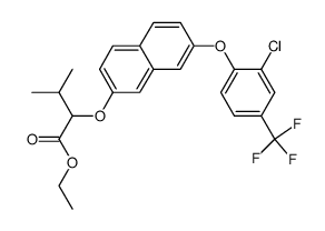 2-[7-(2-Chloro-4-trifluoromethylphenoxy)-2-naphthoxy]isovaleric acid ethyl ester Structure