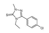 5-(4-chlorophenyl)-4-ethyl-2-methyl-1,2,4-triazole-3-thione结构式