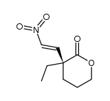 (S,E)-3-ethyl-3-(2-nitrovinyl)tetrahydro-2H-pyran-2-one结构式