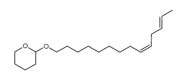 1-[(tetrahydro-2H-pyran-2-yl)oxy] 9Z,12E-tetradecadiene结构式