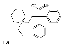 4-(1-ethylpiperidin-1-ium-1-yl)-2,2-diphenylbutanamide,bromide Structure