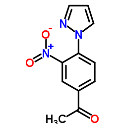 1-[3-Nitro-4-(1H-pyrazol-1-yl)phenyl]ethanone structure