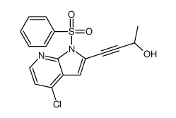 4-[4-Chloro-1-(phenylsulfonyl)-1H-pyrrolo[2,3-b]pyridin-2-yl]-3-butyn-2-ol结构式