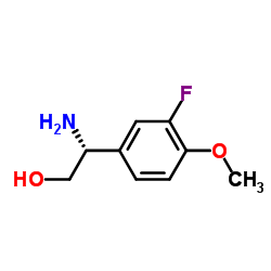 (2R)-2-Amino-2-(3-fluoro-4-methoxyphenyl)ethanol结构式