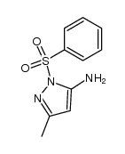 5-amino-3-methyl-1-phenylsulfonyl-1H-pyrazole结构式