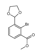 methyl 2-bromo-3-(1,3-dioxolan-2-yl)benzoate结构式