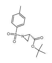 1-p-toluensulfonylaziridine-(2S)-carboxylic acid tert-butyl ester结构式