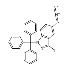 1H-Indazole, 5-azido-3-iodo-1-trityl structure