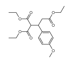 2-(4-methoxy-phenyl)-propane-1,1,3-tricarboxylic acid triethyl ester Structure