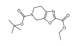 5-tert-butyl 2-ethyl 6,7-dihydrooxazolo[5,4-c]pyridine-2,5(4H)-dicarboxylate structure