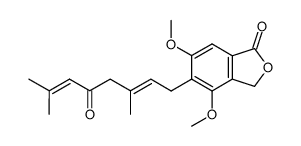 5-((E)-3,7-Dimethyl-5-oxo-octa-2,6-dienyl)-4,6-dimethoxy-3H-isobenzofuran-1-one Structure