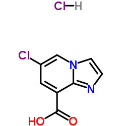 6-CHLORO-IMIDAZO[1,2-A]PYRIDINE-8-CARBOXYLIC ACID结构式