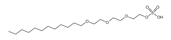 sulfuric acid mono-{2-[2-(2-dodecyloxy-ethoxy)-ethoxy]-ethyl} ester结构式