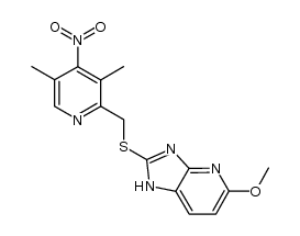 5-methoxy-2-[(4-nitro-3,5-dimethyl-2-pyridinyl)methylthio]imidazo[4,5-b]pyridine Structure