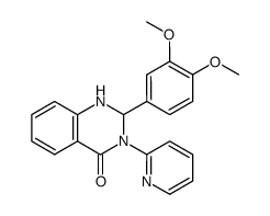 2-(3,4-dimethoxy-phenyl)-3-pyridin-2-yl-2,3-dihydro-1H-quinazolin-4-one结构式