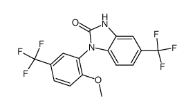 1-(2-Methoxy-5-trifluoromethylphenyl)-5-trifluoromethyl- 1,3-dihydro-2H-benzimidazol-2-one结构式