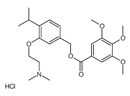 [3-[2-(dimethylamino)ethoxy]-4-propan-2-ylphenyl]methyl 3,4,5-trimethoxybenzoate,hydrochloride Structure