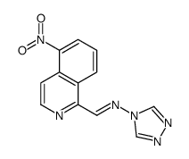 1-(5-nitroisoquinolin-1-yl)-N-(1,2,4-triazol-4-yl)methanimine Structure