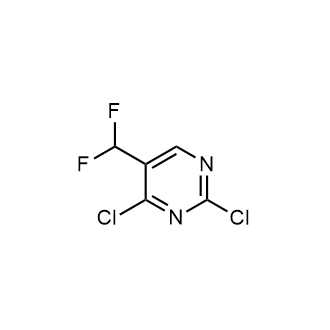 2,4-二氯-5-(二氟甲基)嘧啶结构式