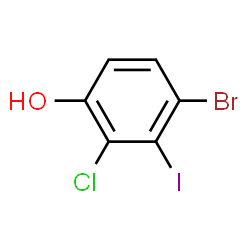 4-Bromo-2-chloro-3-iodophenol structure