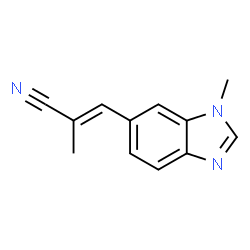 2-Propenenitrile,2-methyl-3-(1-methyl-1H-benzimidazol-6-yl)-(9CI) Structure