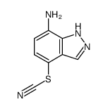 4-thiocyanato-1(2)H-indazol-7-ylamine结构式