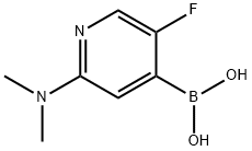 5-Fluoro-2-(dimethylamino)pyridine-4-boronic acid结构式