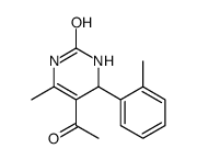 5-acetyl-6-methyl-4-(2-methylphenyl)-3,4-dihydro-1H-pyrimidin-2-one结构式