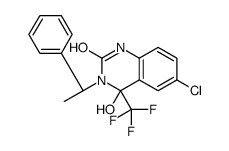 (4S)-6-chloro-4-hydroxy-3-[(1R)-1-phenylethyl]-4-(trifluoromethyl)-1H-quinazolin-2-one结构式