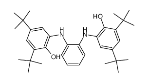 N,N-双(3,5二叔丁基-2-羟基苯基)-邻苯二胺结构式