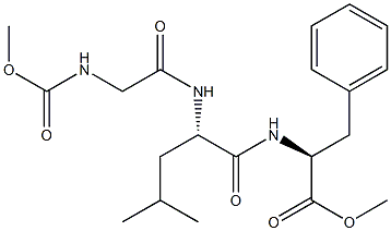 (Methoxycarbonyl)Gly-L-Leu-L-Phe-OMe structure