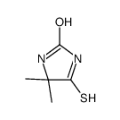 4,4-dimethyl-5-sulfanylideneimidazolidin-2-one Structure