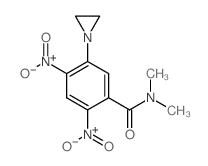 Benzamide,5-(1-aziridinyl)-N,N-dimethyl-2,4-dinitro- Structure