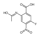 2-乙酰氨基-5-氟-4-硝基苯甲酸结构式