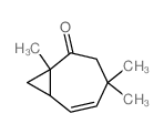 1,4,4-trimethylbicyclo[5.1.0]oct-5-en-2-one structure